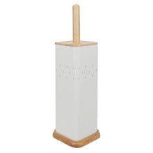3 Piece Square Toilet Roll Holder, Brush & Bin Set